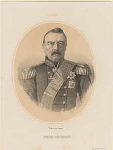 Portrait of Prince Mikhail Dmitrievich Gorchakov (1795-1861), 1865. Artist: Llanta, Jacques François Gaudérique (1807-1864)