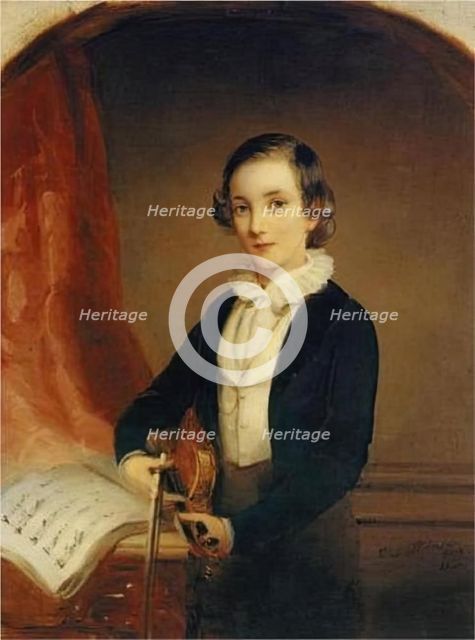 Portrait of Prince Nikolai B. Yusupov as a Teenager, 1840. Creator: Christina Robertson.