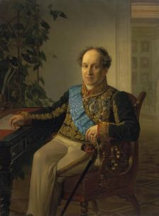 Portrait of Prince A.N. Golitsyn ( the fragmented copy of the portrait by K.P. Bryullov), 1871. Creator: Georg von Bothmann