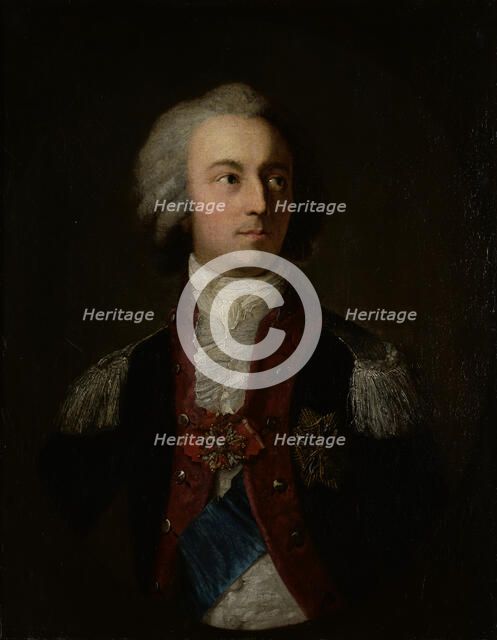 Portrait of Prince Adam Kazimierz Czartoryski (1734-1823) as the Commandant of the Corps..., 1680s. Creator: Jozef Grassi.