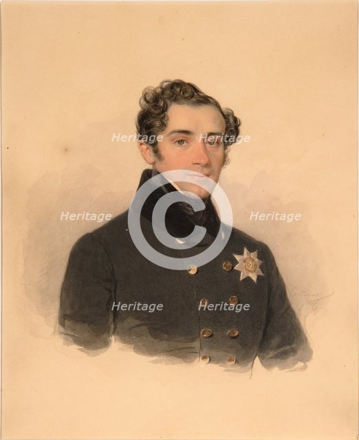 Portrait of Prince Alexander Fyodorovich Golitsyn (1796-1864), 1838. Artist: Sokolov, Pyotr Fyodorovich (1791-1848)