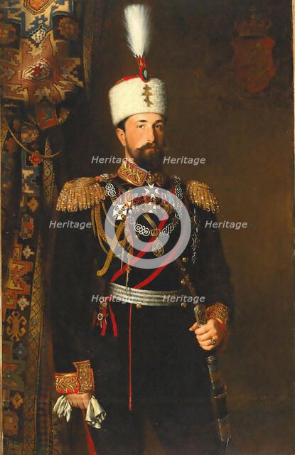 Portrait of Prince Alexander I of Bulgaria (1857-1893), 1881. Creator: Dielitz, Konrad Wilhelm (1845-1933).