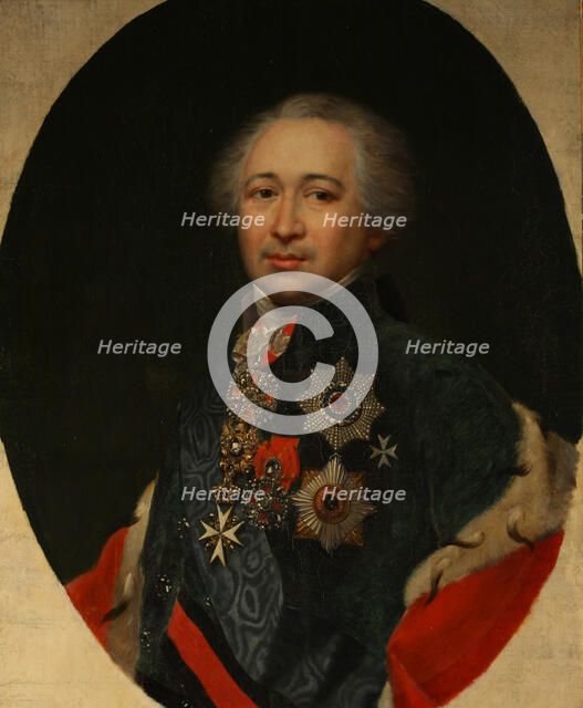 Portrait of Prince Alexander Kurakin (1752-1818), 1810s. Artist: Anonymous  