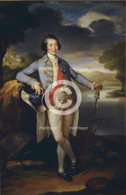 Portrait of Prince Alexander Kurakin (1752-1818), c. 1780. Artist: Brompton, Richard (1734-1783)