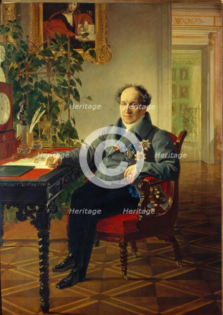 Portrait of Prince Alexander Nikolayevich Golitsyn (1773-1844), 1840. Artist: Briullov, Karl Pavlovich (1799-1852)
