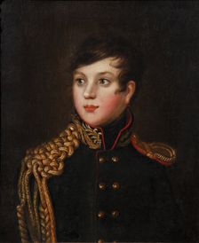 Portrait of Prince Alexander Pavlovich Stroganov (1795-1814), ca 1812. Artist: Svintsov, S.S. (active 1810s)