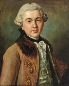 Portrait of Prince Alexander Sergeevich Stroganov (1733-1811). Creator: Rotari, Pietro Antonio (1707-1762)