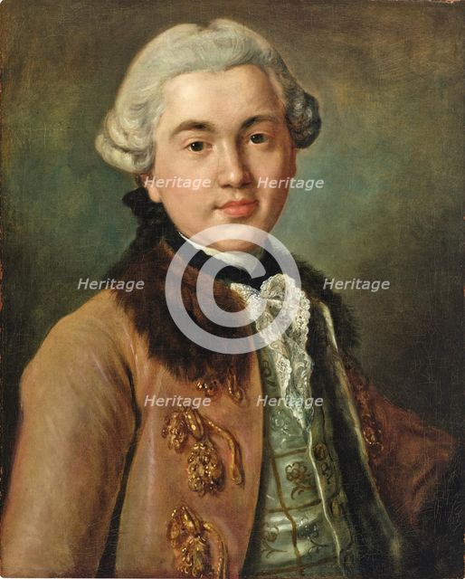 Portrait of Prince Alexander Sergeevich Stroganov (1733-1811). Creator: Rotari, Pietro Antonio (1707-1762).