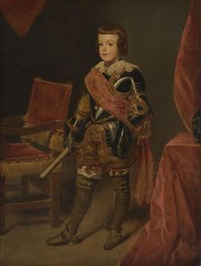 Portrait of Prince Baltasar Carlos, Son of the Spanish King Philip IV, at approx..., 1639-1645. Creator: Juan Battista Martinez del Mazo