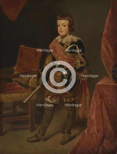 Portrait of Prince Baltasar Carlos, Son of the Spanish King Philip IV, at approx..., 1639-1645. Creator: Juan Battista Martinez del Mazo.