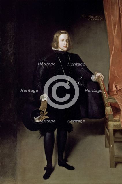 Portrait of Prince Balthasar Charles, 1645. Artist: Martínez del Mazo, Juan Bautista (1605-1667)