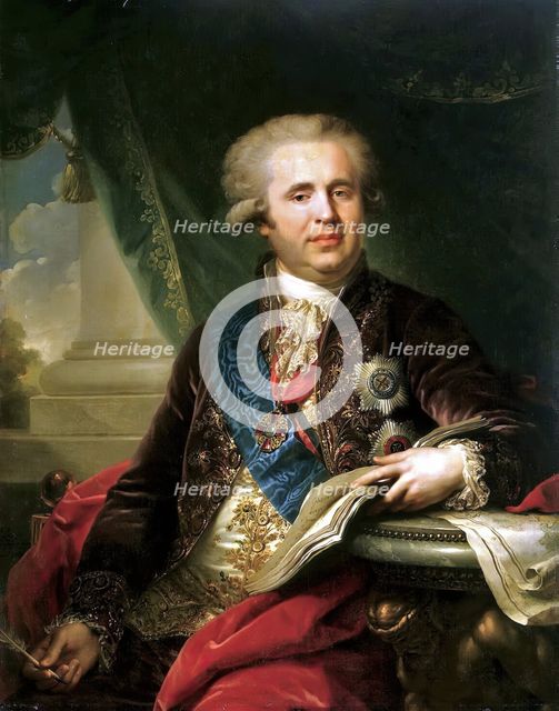 Portrait of Prince Bezborodko A.A., 1794. Creator: Johann Baptist Lampi I.