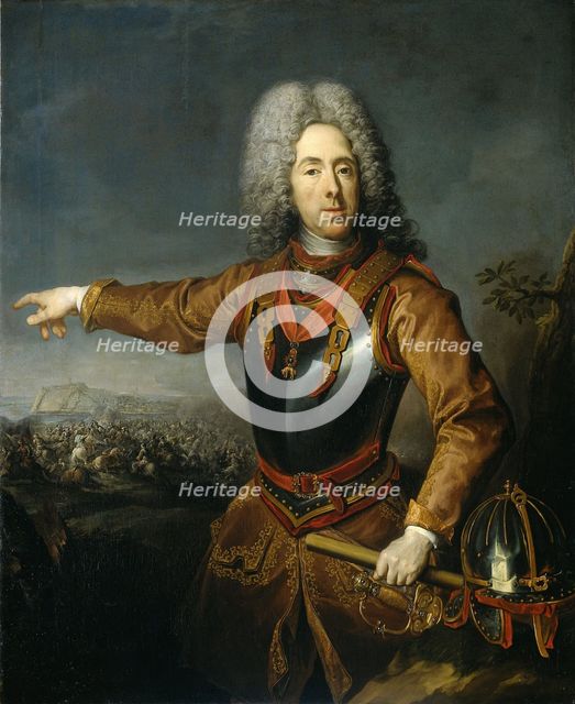 Portrait of Prince Eugene of Savoy (1663-1736), 1718. Artist: Schuppen, Jacob van (1670-1751)