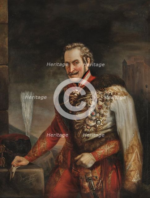 Portrait of Prince Ferdinand Georg August of Saxe-Coburg and Gotha (1785-1851), 1st half of 19th cen Creator: Götzel-Sepolina, Josephine (1800-1882).