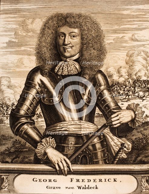 Portrait of Prince Georg Friedrich of Waldeck (1620-1692) (From: Schauplatz des Krieges), 1675. Creator: Anonymous.