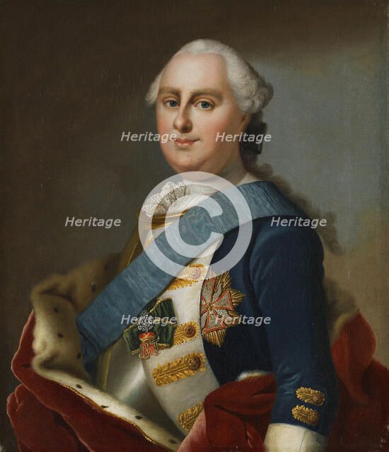 Portrait of Prince George William of Hesse-Darmstadt (1722-1782), ca 1760. Creator: Fiedler, Johann Christian (1697-1765).