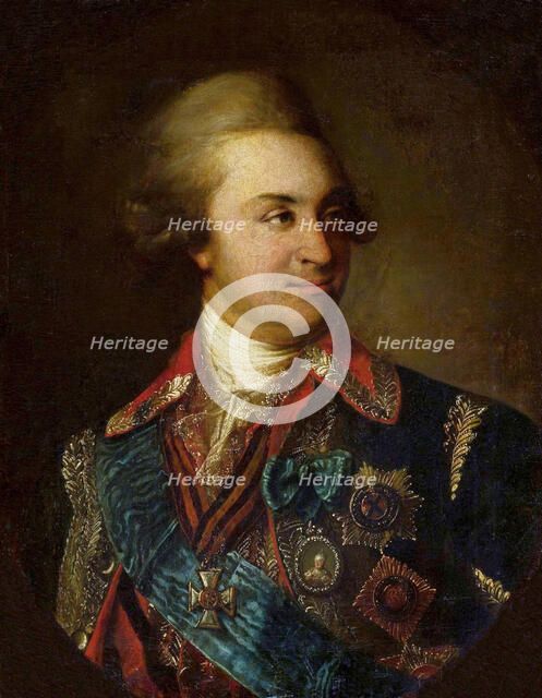 Portrait of Prince Grigory Alexandrovich Potyomkin (1739-1791), before 1792.