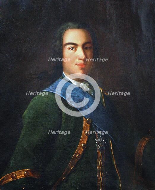 Portrait of Prince Ivan Alexeyevich Dolgorukov (1708-1739), Second Half of the 18th cen. Creator: Anonymous.