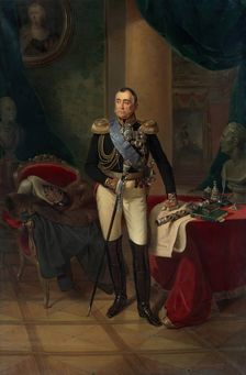 Portrait of Prince Pyotr Volkonsky, 1850. Creator: Franz Kruger