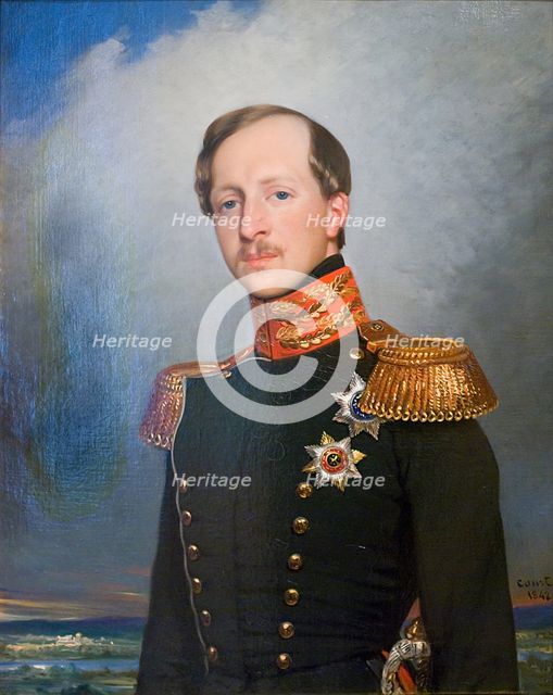 Portrait of Prince Peter of Oldenburg, 1842. Creator: Joseph-Desire Court.