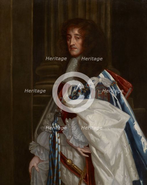 Portrait of Prince Rupert of the Rhine (1619-1682), wearing the robes of the Order of the Garter.