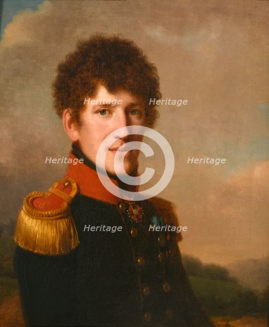 Portrait of Prince Segey Alexandrovich Volkonsky (1786-1838), 1814. Creator: Périn-Salbreux, Lié Louis (1753-1817).