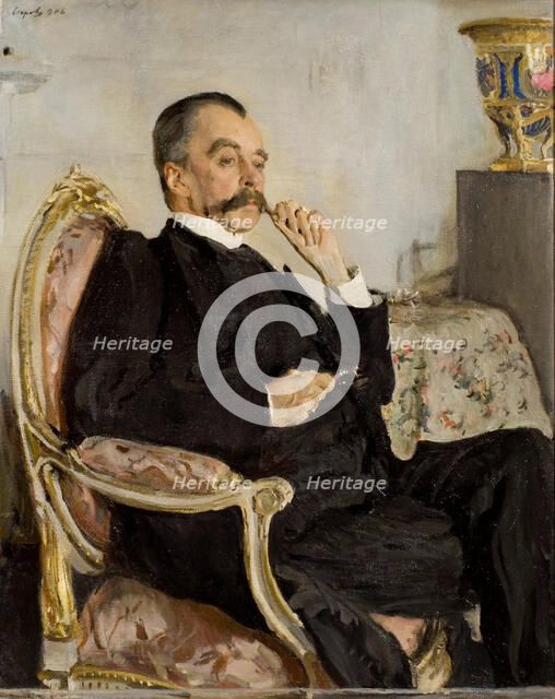 Portrait of Prince Vladimir Mikhaylovich Golitsyn (1847-1932), 1906. Creator: Serov, Valentin Alexandrovich (1865-1911).