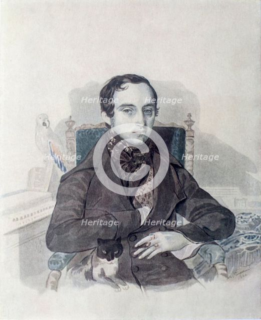 Portrait of Prince Vladimir Fyodorovich Odoyevsky (1803-1869), 1840s.