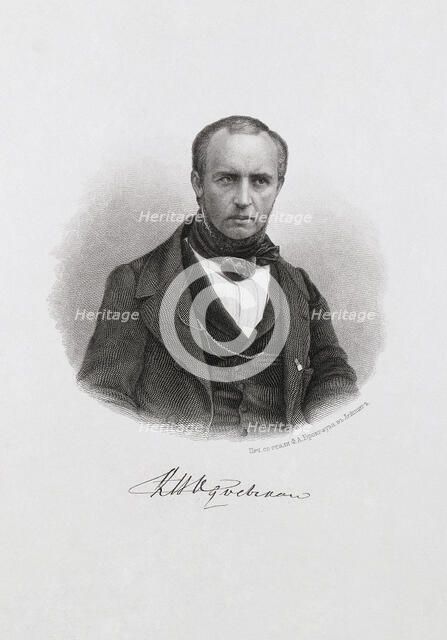 Portrait of Prince Vladimir Fyodorovich Odoyevsky (1803-1869), c. 1874. Artist: Anonymous  