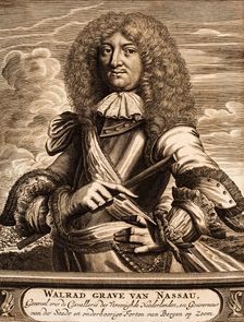 Portrait of Prince Walrad of Nassau-Usingen (1635-1702) (From: Schauplatz des Krieges), 1675. Creator: Anonymous