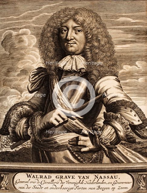 Portrait of Prince Walrad of Nassau-Usingen (1635-1702) (From: Schauplatz des Krieges), 1675. Creator: Anonymous.