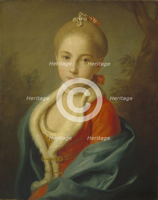 Portrait of Princess Catherine of Holstein-Beck (1750-1811), 1760-1762. Artist: Rotari, Pietro Antonio (1707-1762)