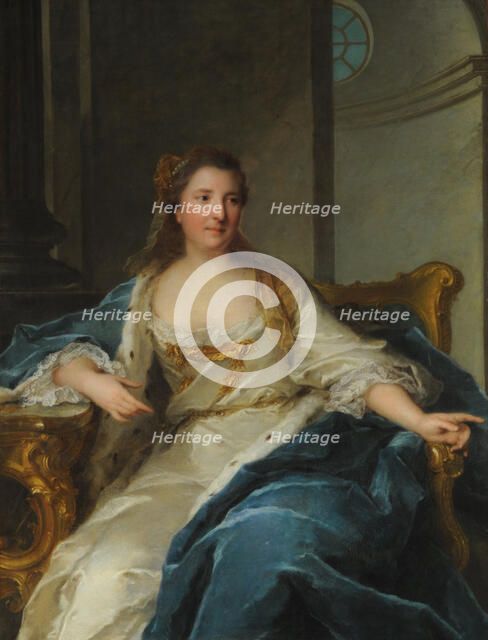 Portrait of Princess Caroline of Hesse-Rheinfels-Rotenburg (1714-1741), First half of the 18th cent. Creator: Nattier, Jean-Marc (1685-1766).