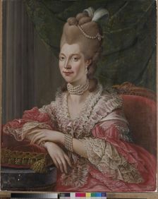 Portrait of Princess Charlotte of Mecklenburg-Strelitz (1744-1818), Queen..., Between 1772 and 1785. Creator: Schweickhardt, Heinrich Wilhelm (1747-1797)