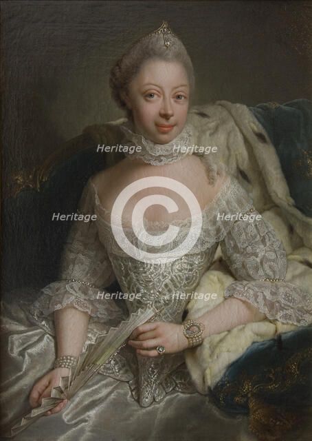 Portrait of Princess Charlotte of Mecklenburg-Strelitz (1744-1818), Queen of Great Britain, 1762.