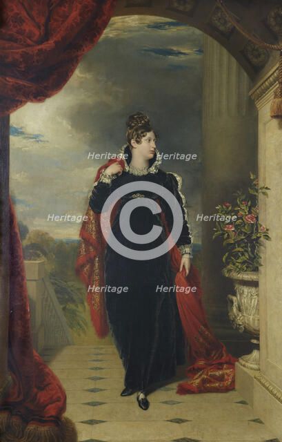 Portrait of Princess Charlotte of Wales (1796-1817), ca 1816. Creator: Dawe, George (1781-1829).