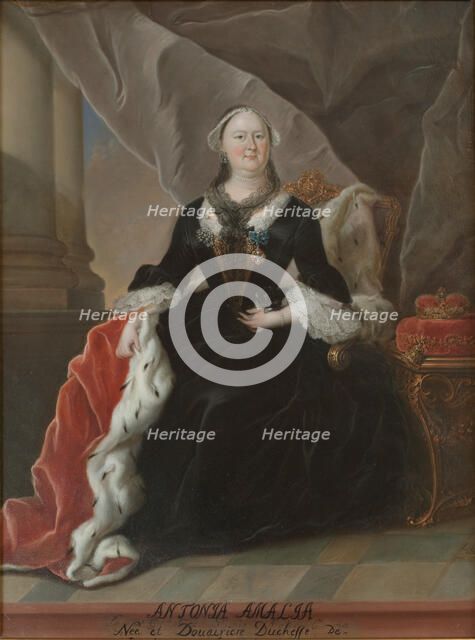 Portrait of Princess Antoinette Amalie of Brunswick-Wolfenbüttel (1696-1762), 18th century. Creator: Anonymous.