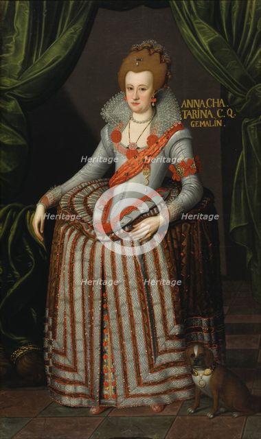 Portrait of Princess Anne Catherine of Brandenburg (1575-1612), queen of Denmark and Norway.