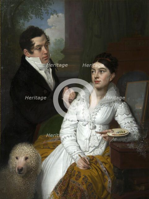 Portrait of Princess Alexandra and Prince Aleksey Lobanov-Rostovsky', 1814. Creator: Borovikovsky, Vladimir Lukich (1757-1825).