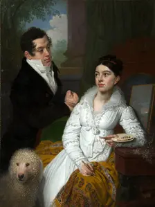 Portrait of Princess Alexandra and Prince Aleksey Lobanov-Rostovsky 1814. Creator: Borovikovsky, Vladimir Lukich (1757-1825)
