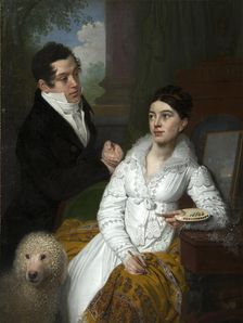 Portrait of Princess Alexandra and Prince Aleksey Lobanov-Rostovsky 1814. Creator: Borovikovsky, Vladimir Lukich (1757-1825)