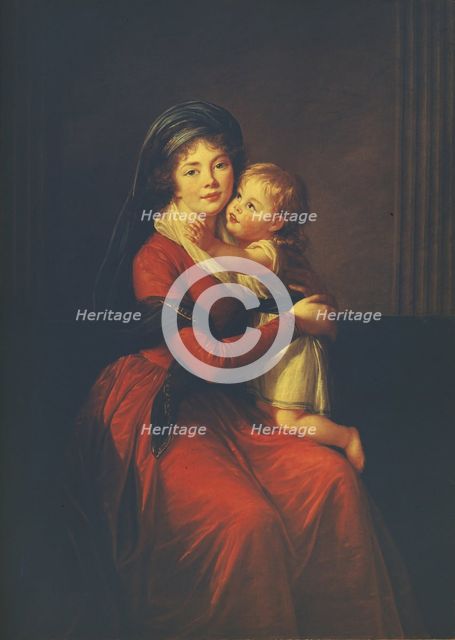 Portrait of Princess Alexandra Golitsyna with her son Pyotr, 1794. Artist: Vigée-Lebrun, Marie Louise Elisabeth (1755-1842)