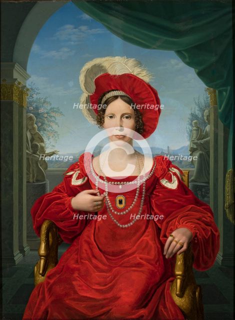 Portrait of Princess Augusta of Prussia (1780-1841), c1815. Creator: Bury, Friedrich (1763-1823).