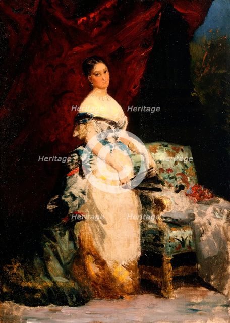 Portrait of Princess Brancaccio-Massimo, between 1860 and 1870. Creator: Edouard Louis Dubufe.