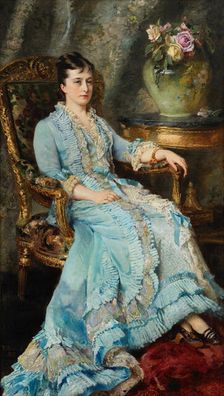 Portrait of Princess Ekaterina Mikhailovna Dolgorukova (1847-1922), 1880. Creator: Makovsky, Konstantin Yegorovich (1839-1915)
