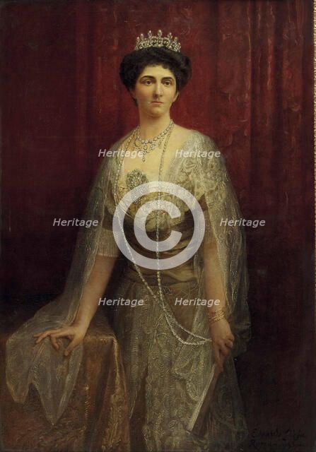 Portrait of Princess Elena of Montenegro (1873-1952), Queen of Italy, 1913.