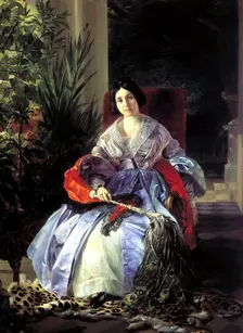 Portrait of Princess Elizaveta Pavlovna Saltykova 1841. Creator: Briullov, Karl Pavlovich (1799-1852)