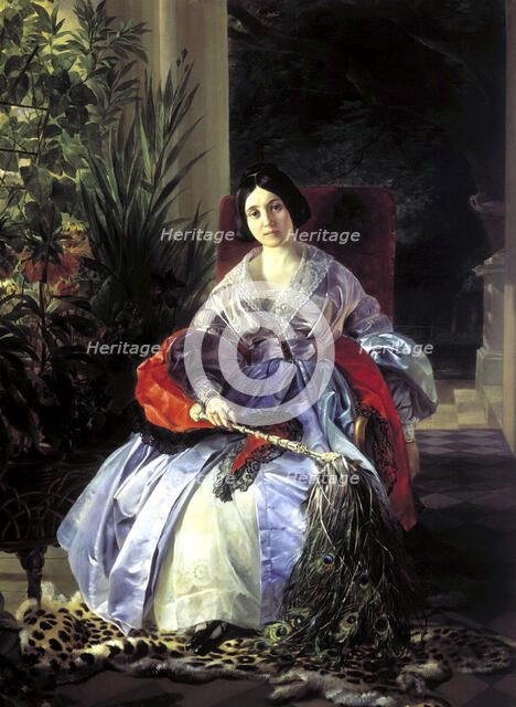 Portrait of Princess Elizaveta Pavlovna Saltykova', 1841. Creator: Briullov, Karl Pavlovich (1799-1852).