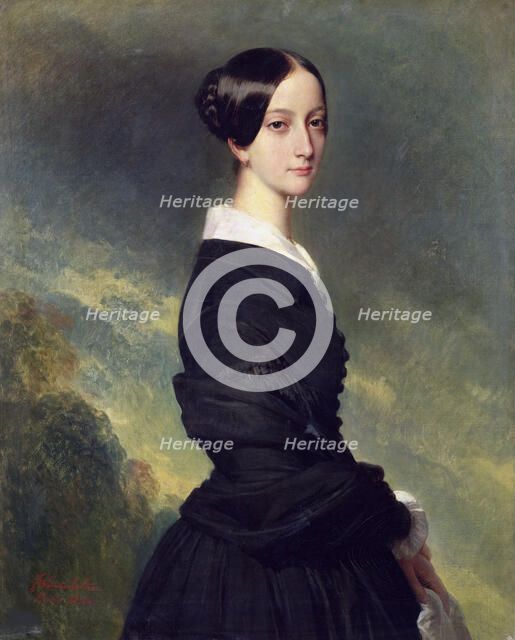 Portrait of Princess Francisca of Brazil (1824-1898) , 1844. Creator: Winterhalter, Franz Xavier (1805-1873).