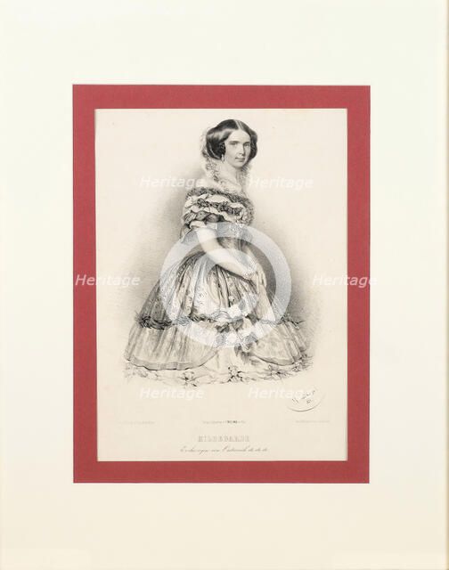 Portrait of Princess Hildegard of Bavaria (1825-1864), Duchess of Teschen, 1856. Creator: Dauthage, Adolf (1825-1883).